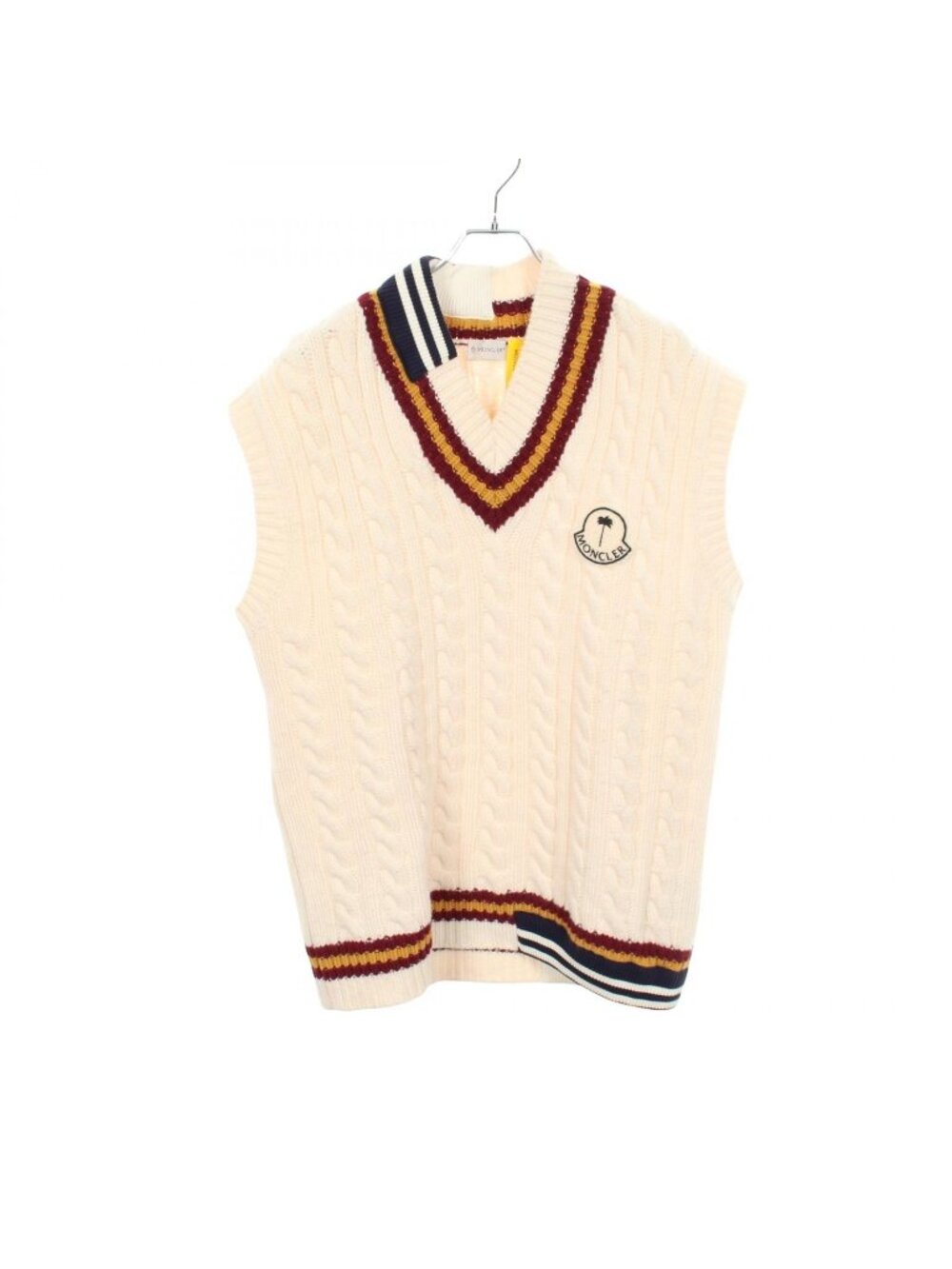 Moncler Vest Genius 8 Palm Angels Cable Knit Wool